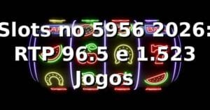 Slots no 5956 2026: RTP 96.5% e 1.523 Jogos 🔥